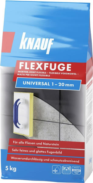 Knauf Insulation Fugenmörtel Flexfuge Universal 1 - 20 mm sandgrau 5 kg (0779052900)