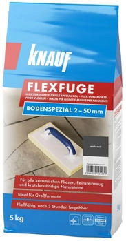 Knauf Insulation Fugenmörtel Flexfuge Bodenspezial 2 - 50 mm anthrazit 5 kg (0779052908)