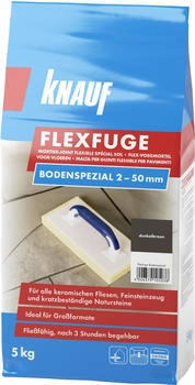 Knauf Insulation Fugenmörtel Flexfuge Bodenspezial 2 - 50 mm dunkelbraun 5 kg (0779052911)