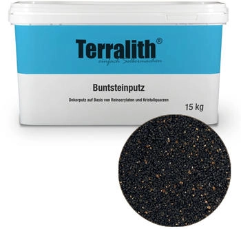 Terralith Kunstharzputz Buntsteinputz Mosaikputz 2mm -15 kg- BSP128 (Eimer Verarbeitungsfertig) Dekorationsputz aus Marmor-Granulat bzw. eingefärbter Körnung