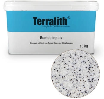 Terralith Kunstharzputz Buntsteinputz Mosaikputz 2mm -15 kg- BSP01 (Eimer Verarbeitungsfertig) Dekorationsputz aus Marmor-Granulat bzw. eingefärbter Körnung