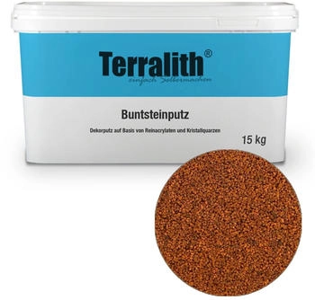 Terralith Kunstharzputz Buntsteinputz Mosaikputz 2mm -15 kg- BSP25 (Eimer Verarbeitungsfertig) Dekorationsputz aus Marmor-Granulat bzw. eingefärbter Körnung