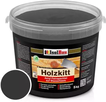 IsolBau Holzkitt Schwarz (Nr. 23) 5 kg
