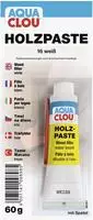 Aqua Holzpaste 16 Wei&szlig; Mit Spatel 60g - Clou