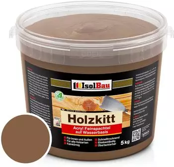 IsolBau Holzkitt Nussbaum Dunkel (Nr.4) 5 kg