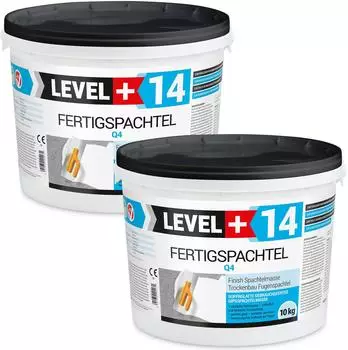 Hangato Spachtelmasse Fertigspachtel 10+10Kg Glättspachtel Gipsspachtel Polymerbasis Gebrauchsfertig Für Trockenbau RM14