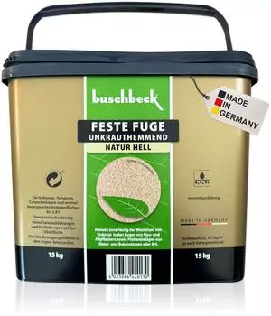 Buschbeck Feste Fuge unkrauthemmend Natur hell 15 kg