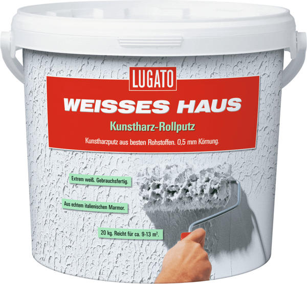 Lugato Weisses Haus Kunstharz Rollputz 8 kg