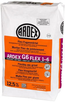ARDEX G6 Flex-Fugenmörtel 1-6 mm 12,5 kg zementgrau