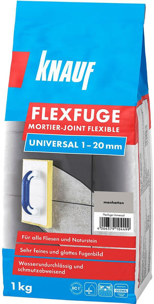 Knauf Flexfuge Universal 1-20mm 1kg manhattan