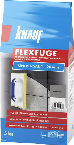 Knauf Insulation Flexfuge Universal zementgrau 5kg