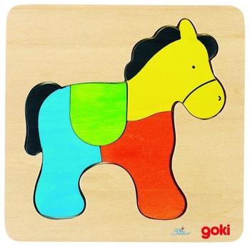 Goki Holzpuzzle Pferd 4 Teile (57822)
