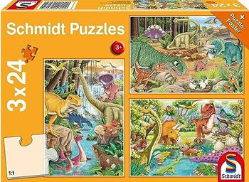 Schmidt-Spiele Spaß mit den Dinosauriern (3 x 24 Teile)