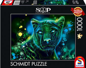 Schmidt-Spiele Neon Blau-grüner Panther (1000 Teile)