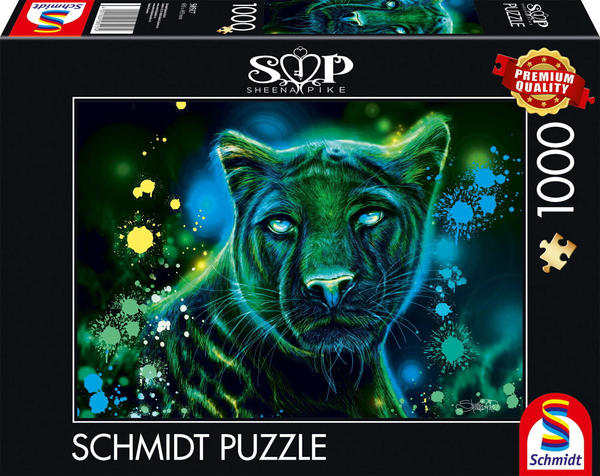 Schmidt-Spiele Neon Blau-grüner Panther (1000 Teile)
