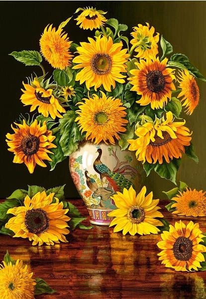 Castorland Sunflowers in a Peacock Vase (1000 Teile)