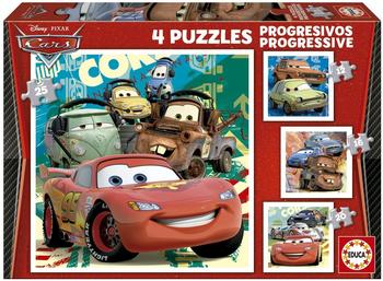 Educa Borrás Cars 2 - Progress (4 Puzzles)
