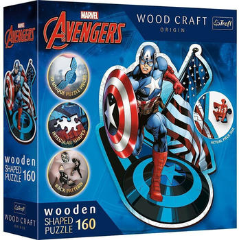Trefl Wood Craft Origin Marvel Avengers Fearless Captain America (160 Teile)