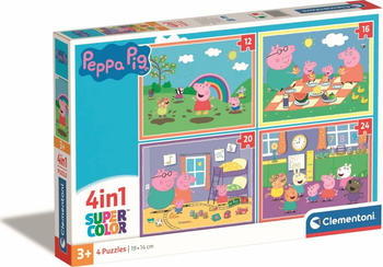 Clementoni Supercolor 4 in 1 Peppa Wutz (24 Teile)