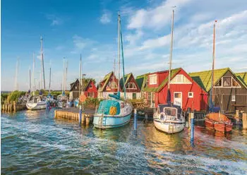 Ravensburger Puzzle Deutschland Collection Romantische Hafenwelt von Ahrenshoop (1000 Teile) – Hochwertige Qualität und Präzision