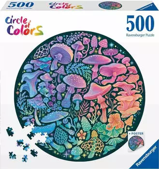 Ravensburger Puzzle rund Circle of Colors Mushrooms (500 Teile)