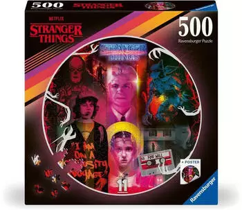 Ravensburger Puzzle rund Circle of Colors Stranger Things Friends Don't Lie (500 Teile)
