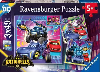 Ravensburger 49 Teile Kinder Puzzle Hello Batman An alle Batwheels! (3 x 49 Teile)