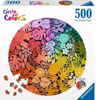 Ravensburger Puzzle rund Circle of Colors Tropical (500 Teile)