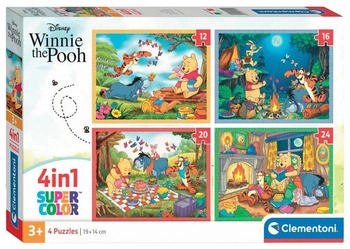 Clementoni Supercolor 4 In 1 Disney Winnie The Pooh 12,16,20,24 Teile (21514)