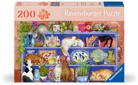 Ravensburger Puzzle "Feel Well & Puzzle, Katzen im Regal" XL, f&uuml;r Erwachsene,...