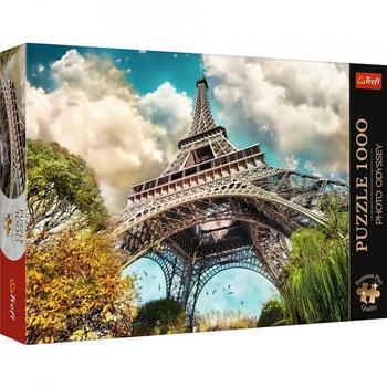 Trefl Photo Odyssey: Eiffel Tower in Paris France (1000 Teile) – Hochwertige Materialien für langanhaltenden Puzzlespaß