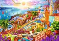 Trefl Tea Time: Visit Santorini 1000 Teile Puzzle Trefl-10842