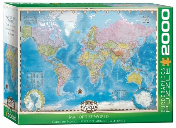 CASTORLAND 2000 Piece World Map Jigsaw Puzzle - 1639 Cartographic Design