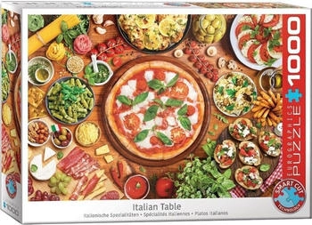 Eurographics Puzzles Italienische Spezialitäten (1000 Teile) – Detailreiche Darstellung kulinarischer Köstlichkeiten