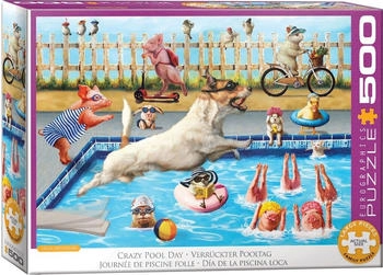 Eurographics Puzzles Crazy Pool Day Verr&uuml;ckter Pooltag (500 Teile)