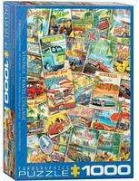 Eurographics 6000-5628, Eurographics Puzzle Vintage Travel Collage - 1000 Teile