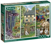 Falcon Puzzle 1000 Teile - Woodland Farm -