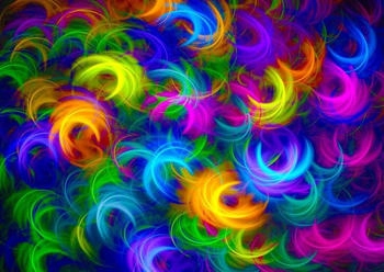 Enjoy-Puzzle Abstract Neon Feathers (1000 Teile)
