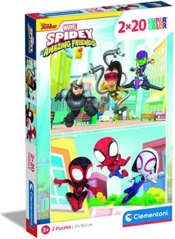 Clementoni Supercolor Spiderman Marvel Spidey and His Amazing Friends 2 x 20 Teile (24794) Clementoni Supercolor Spiderman Marvel Spidey and His Amazing Friends 2 x 20 Teile (24794)