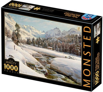 D-Toys Peder Mørk Mønsted - Winter Landscape in Switzerland near Engadin (1000 Teile)