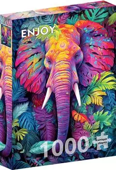 Enjoy-Puzzle Verkleideter Elefant (1000 Teile)