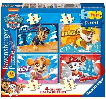 Ravensburger My First Puzzles PAW Patrol, 4in1 (5 Teile)