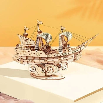 ROBOTIME 3D Wooden Sailboat (118 pieces)