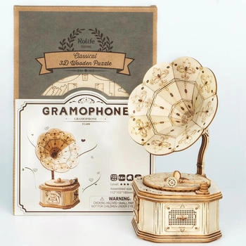 ROBOTIME Gramophone 3D Wood (122 pieces)
