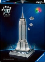 Ravensburger 12008026, Ravensburger Iconics: Empire State Building - mit Licht 3D