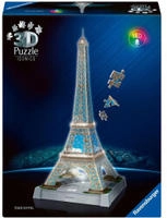 Ravensburger Puzzle 12008024, Iconics - Eiffelturm, 3D Puzzle, LED-Beleuchtung,...