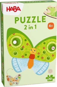 HABA Kinderpuzzle 20 Teile 2in1, Schmetterling