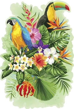 Wooden City Holzpuzzle 300 Teile : Wooden Puzzle Tropical Birds L