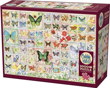 Cobble Hill Puzzle 2000 Teile Schmetterlinge und Blüten