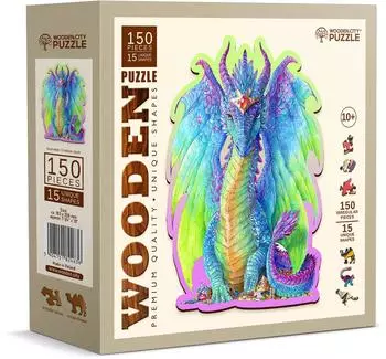 Wooden City Multicolored Dragon (150 pieces)